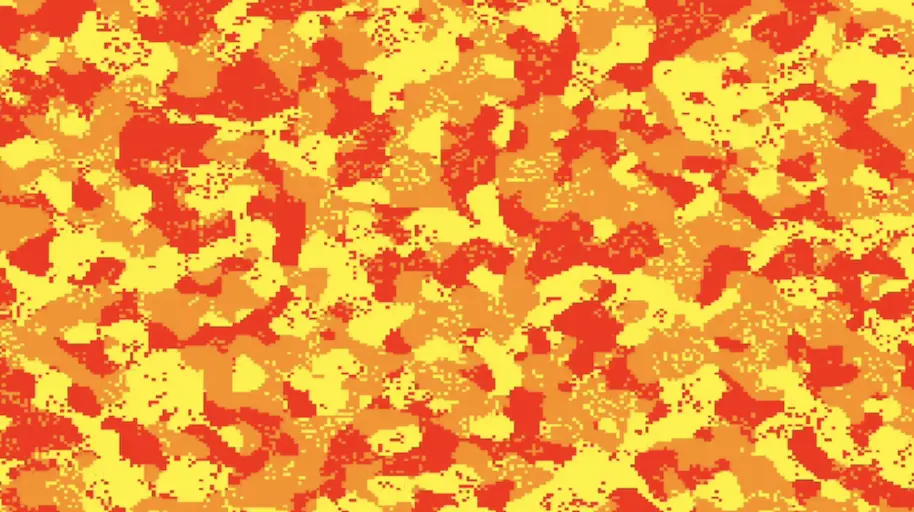 Cyclic cellular automata visualization by Raven Carrigg using rule 2/11/3/M.